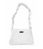 PURSELLA White Luxe Textured Sling