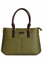 PURSELLA Croco Luxe 3-Piece Handbag Set – Tan Green - Image 2