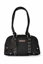 Women Noir Luxe Shoulder Bag-Black Elegance Tote Bag - Image 2