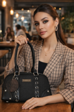 Women Noir Luxe Shoulder Bag-Black Elegance Tote Bag